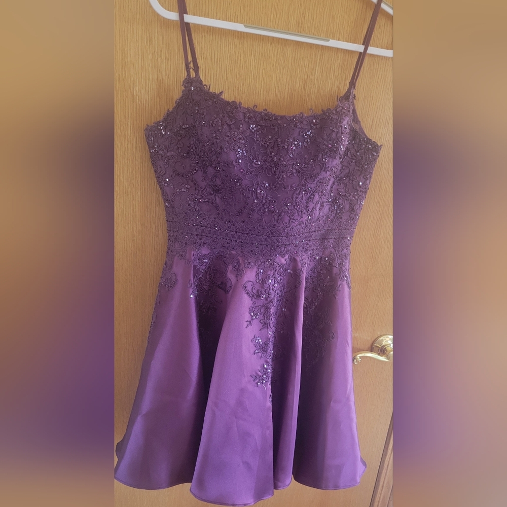 Homecoming Dress Purple w/pockets